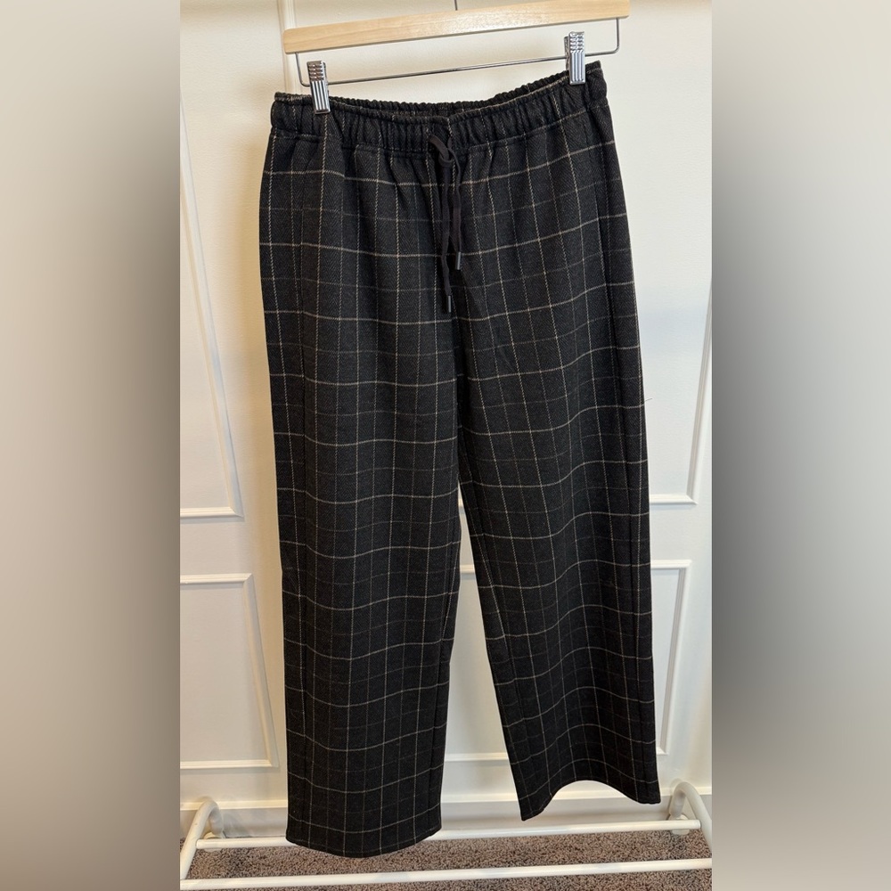Dk Grey check Pants